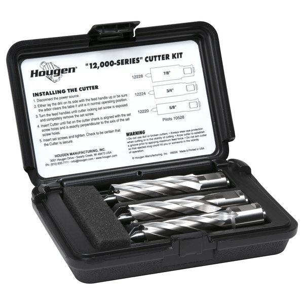 Hougen 12,000-Series Cutter Kit 5/8, 3/4, 7/8 in. 2 in. DOC 12982-2
